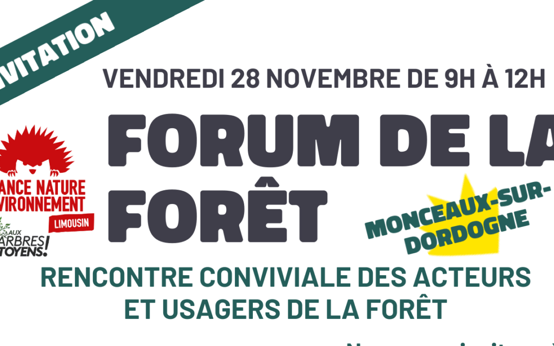 Forums de la Forêt avec FNE Lim